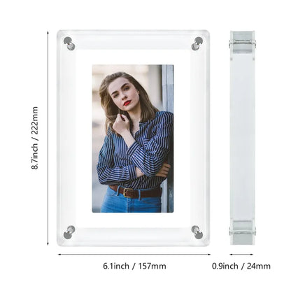 Digital Picture Frame Acrylic Video Player Digital Photo Frame Vertical Display With 1GB And Battery Type C Video Frame Gift For Loved